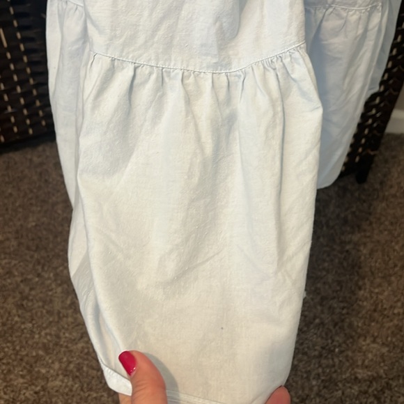 True Colors Nightgown PJs Womens 1X Plus Blue Ruffle Country light blue - Picture 6 of 8